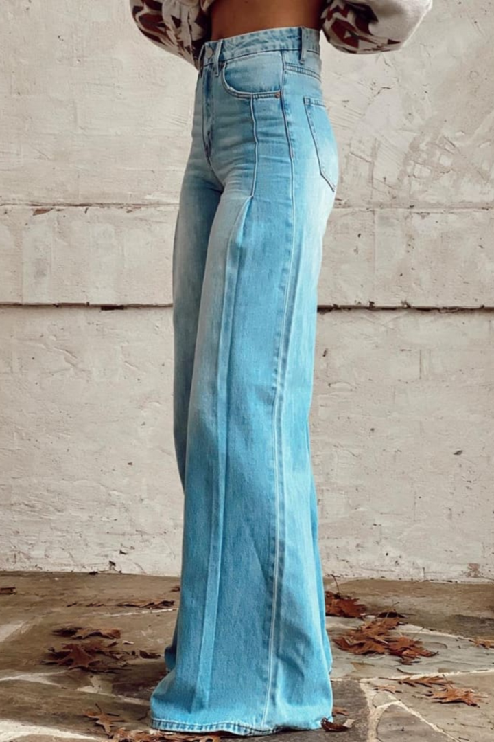 Pantaloni eleganti da donna in tessuto in stile boho