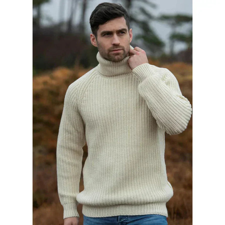 Elegante maglione da uomo a collo alto per il massimo comfort e calore