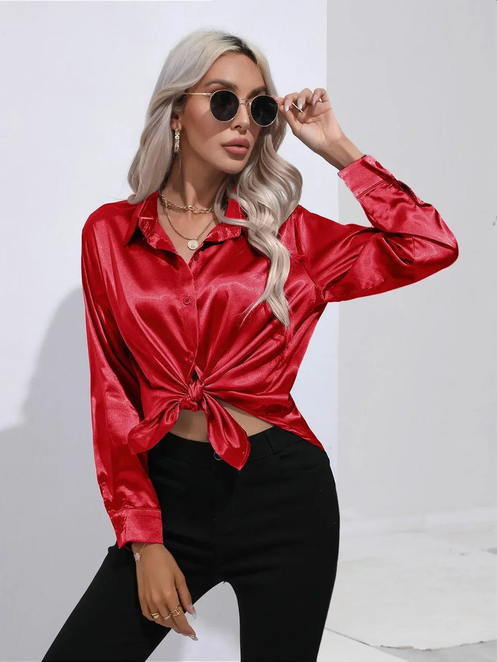 Isotta - Satijnen Blouse