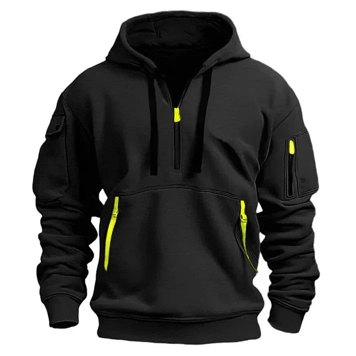 Elegante felpa con cappuccio da uomo con zip: il look sportivo perfetto