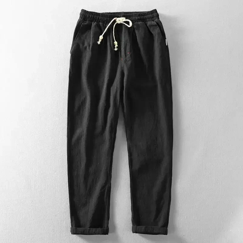 Pantaloni da uomo in lino per il comfort e la libertà, ideali per lo stile quotidiano