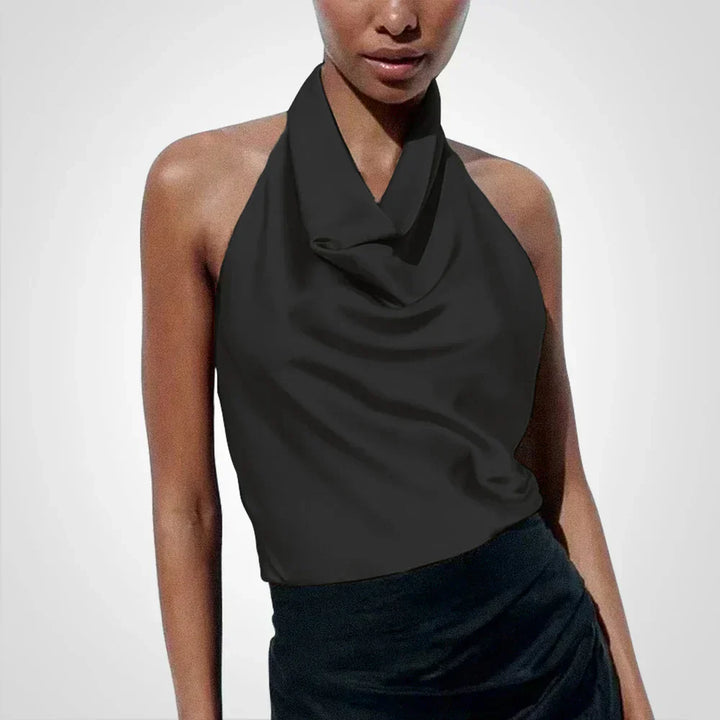Sienna - Top Halter in Satin Lussuoso