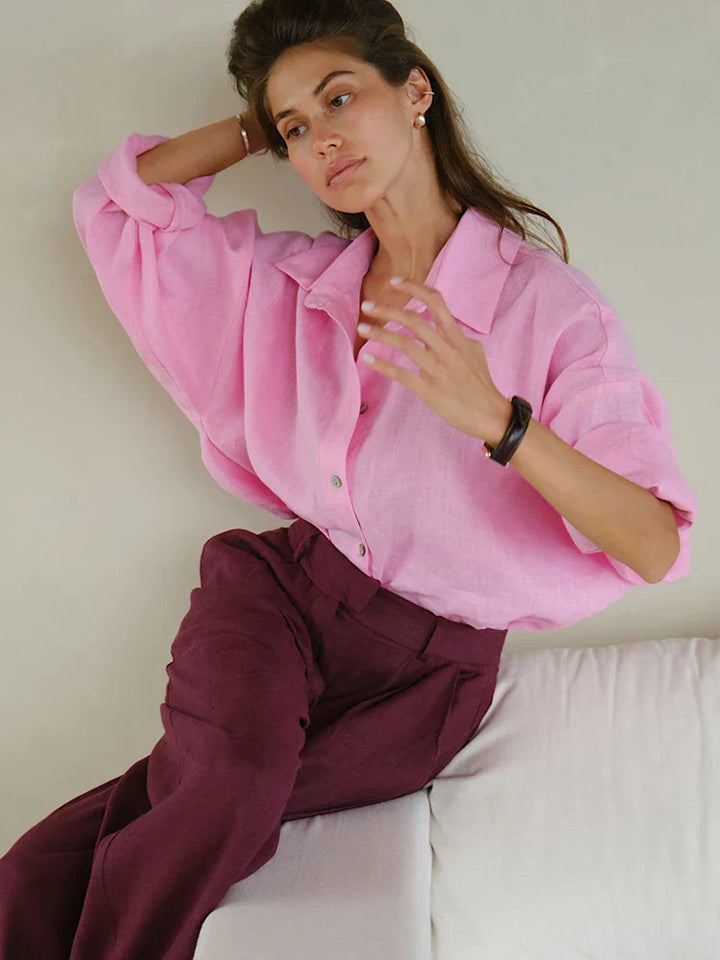 Jazmara – Blusa Oversize in Lino Elegante