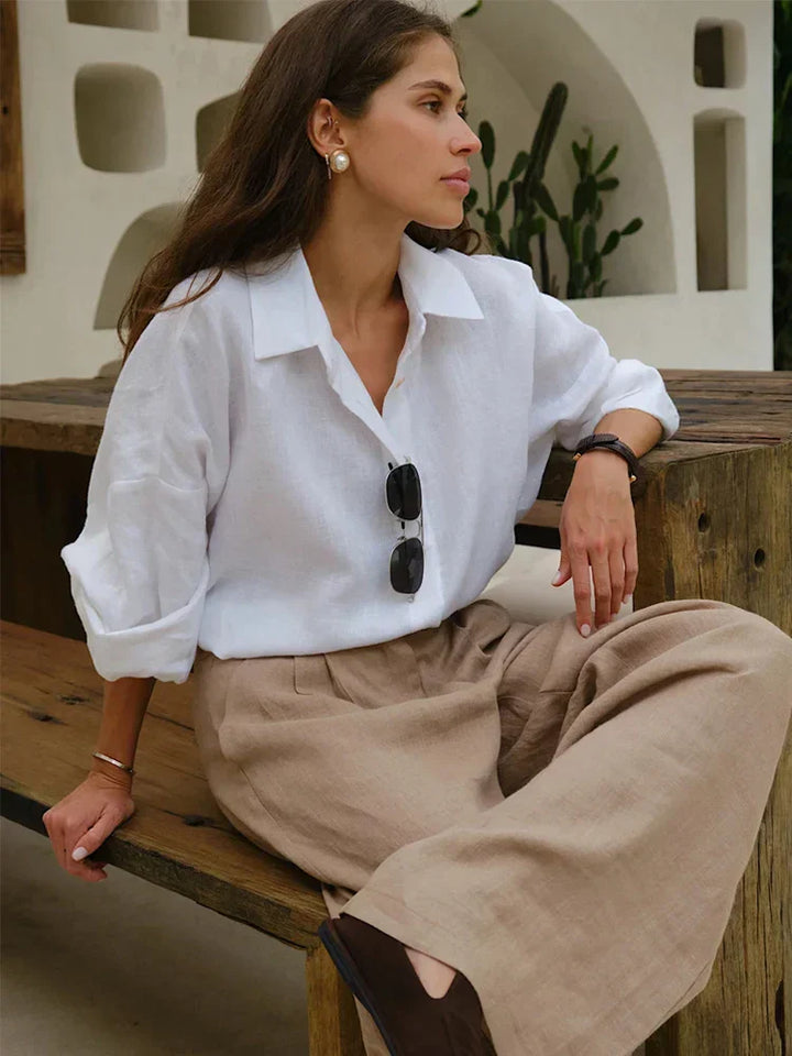 Jazmara – Blusa Oversize in Lino Elegante
