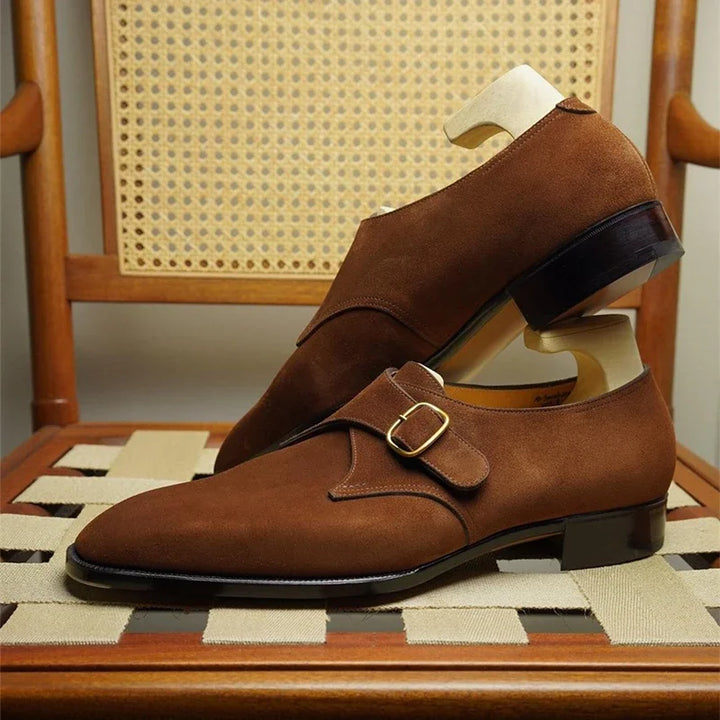 Scarpe eleganti da uomo in pelle scamosciata marrone - perfette per ogni occasione