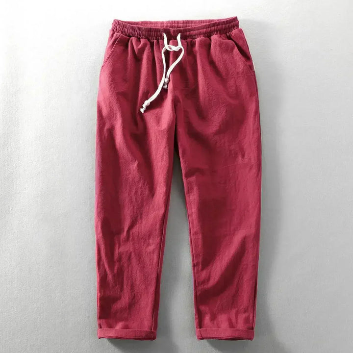 Pantaloni da uomo in lino per il comfort e la libertà, ideali per lo stile quotidiano