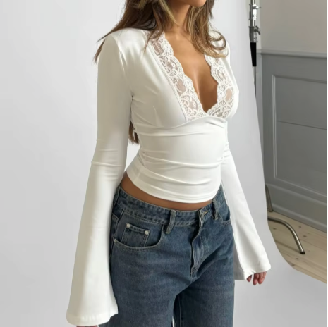 Celina - Blusa in Pizzo Chic