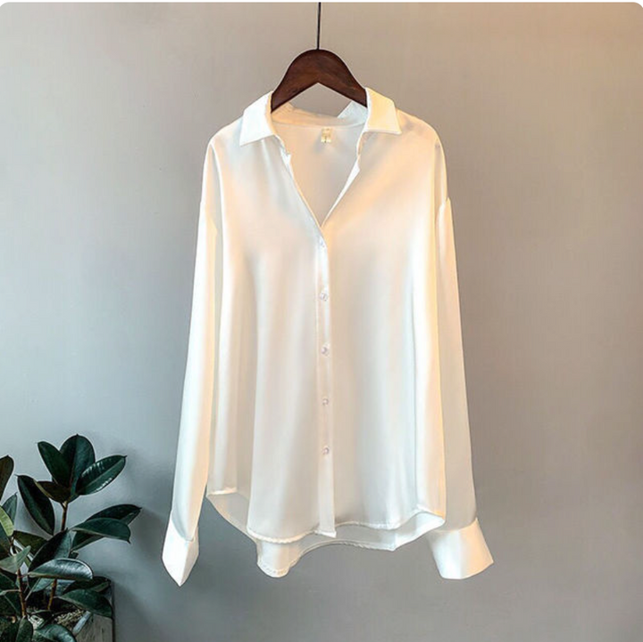 Sonia™ - Camicetta in raso a maniche lunghe