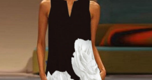 Elegante abito da donna senza maniche perfetto per ogni occasione