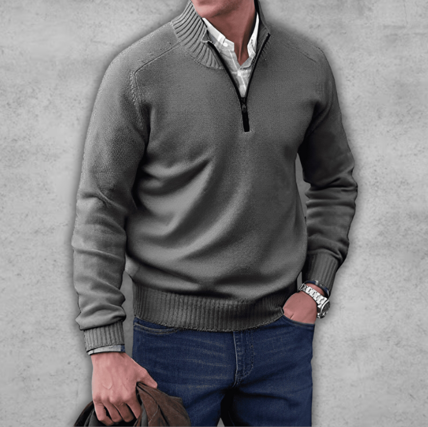 Elegante maglione da uomo in cotone dal design raffinato