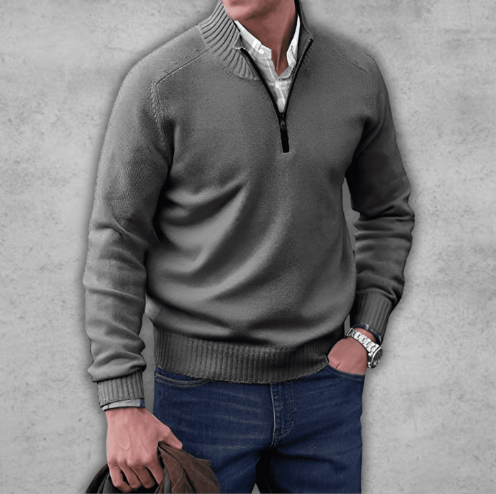 Elegante maglione da uomo in cotone dal design raffinato