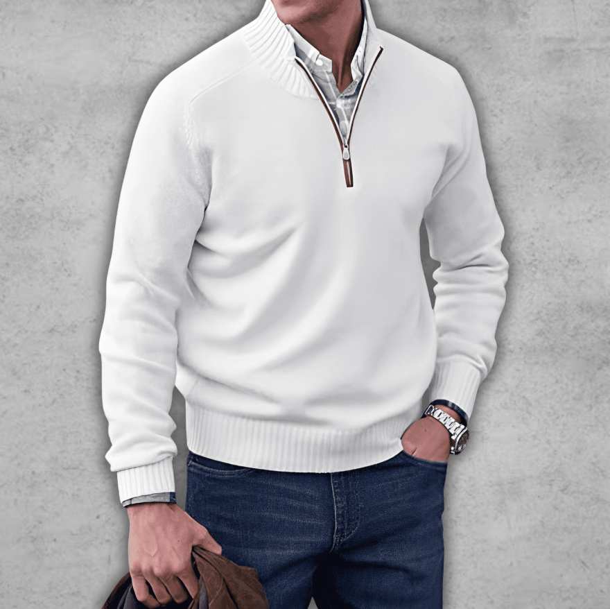 Elegante maglione da uomo in cotone dal design raffinato
