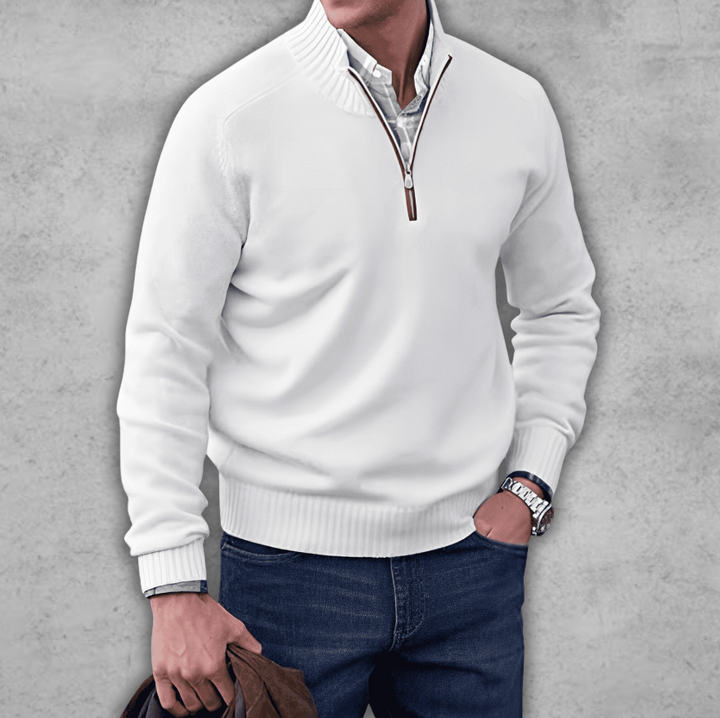 Elegante maglione da uomo in cotone dal design raffinato