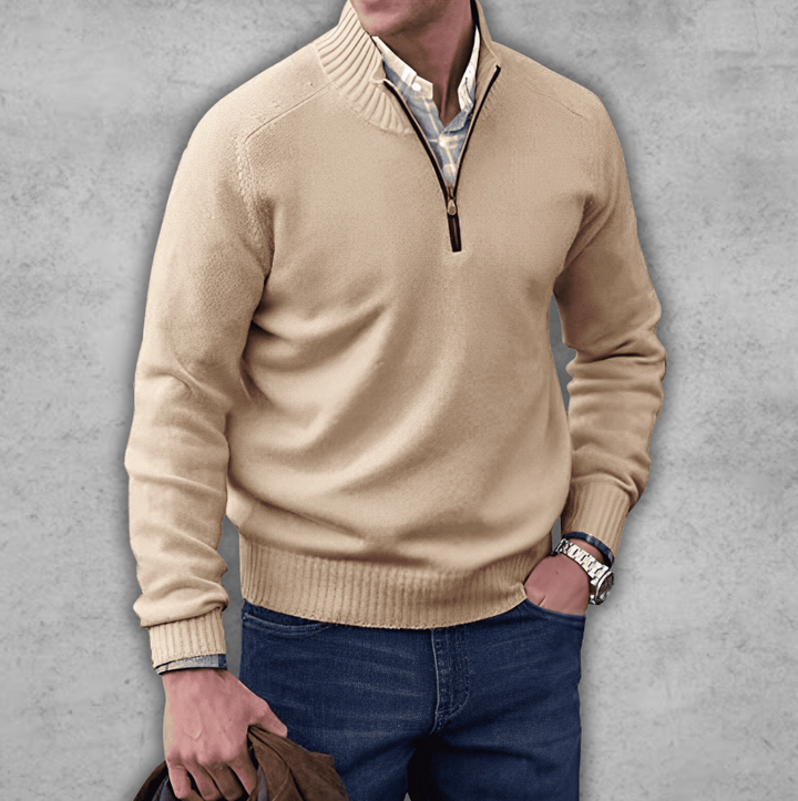 Elegante maglione da uomo in cotone dal design raffinato