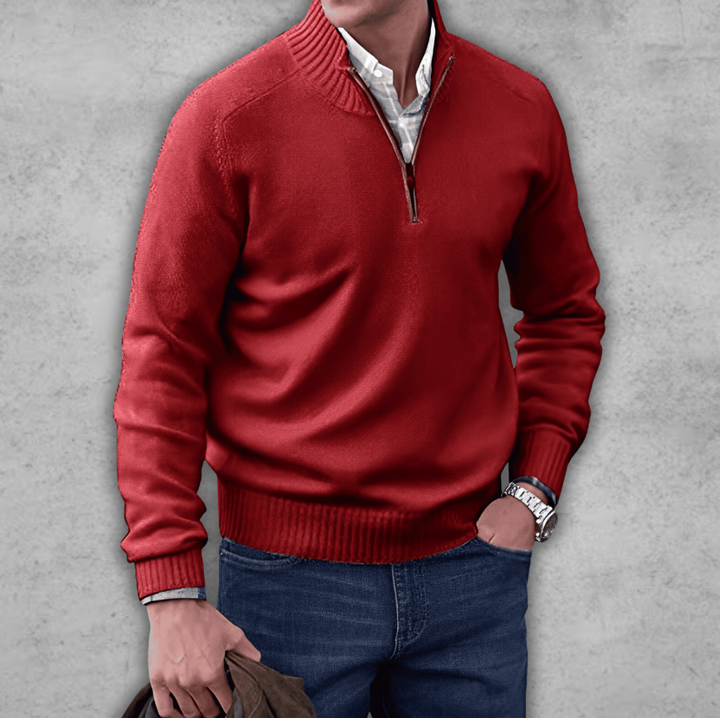 Elegante maglione da uomo in cotone dal design raffinato