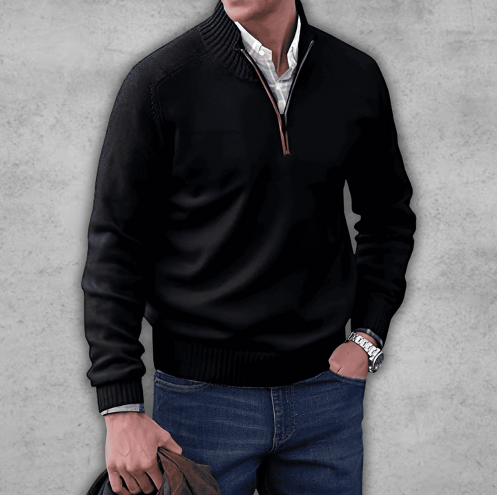 Elegante maglione da uomo in cotone dal design raffinato