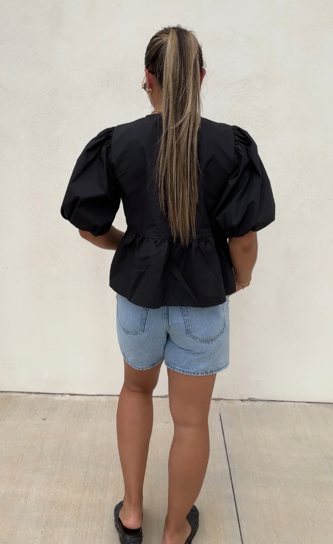 Gisou - Top alla Moda con Maniche Puffed