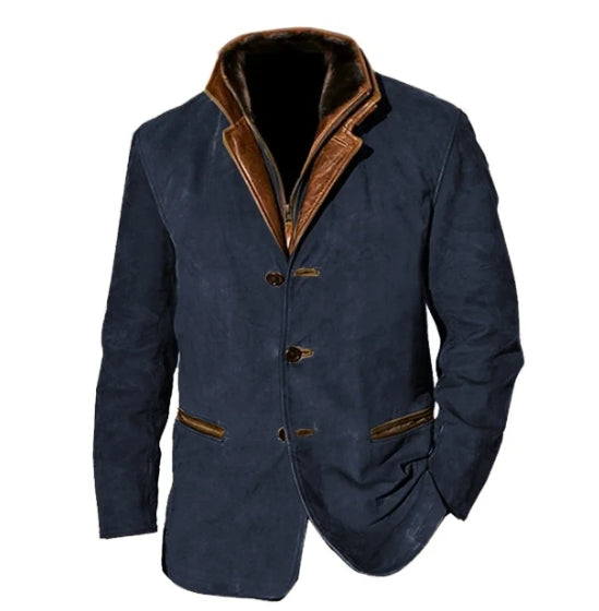 Giacca Dennis vintage elegante da uomo con bottoni - un'opzione alla moda e casual per gli uomini