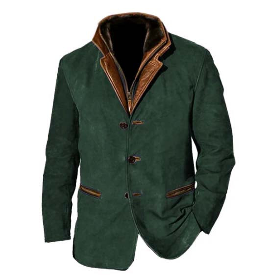 Giacca Dennis vintage elegante da uomo con bottoni - un'opzione alla moda e casual per gli uomini