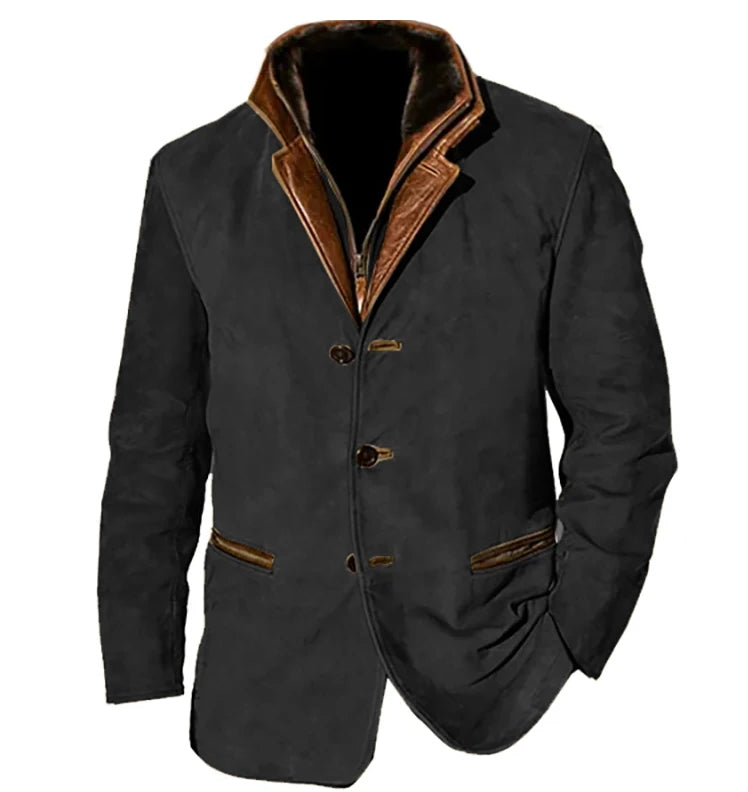 Giacca Dennis vintage elegante da uomo con bottoni - un'opzione alla moda e casual per gli uomini