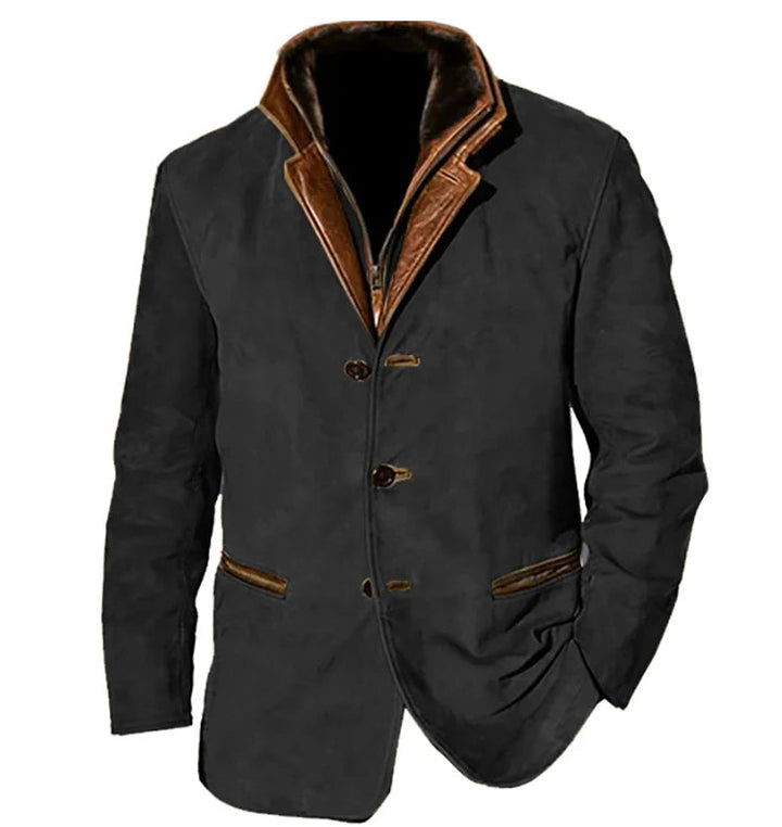 Giacca Dennis vintage elegante da uomo con bottoni - un'opzione alla moda e casual per gli uomini