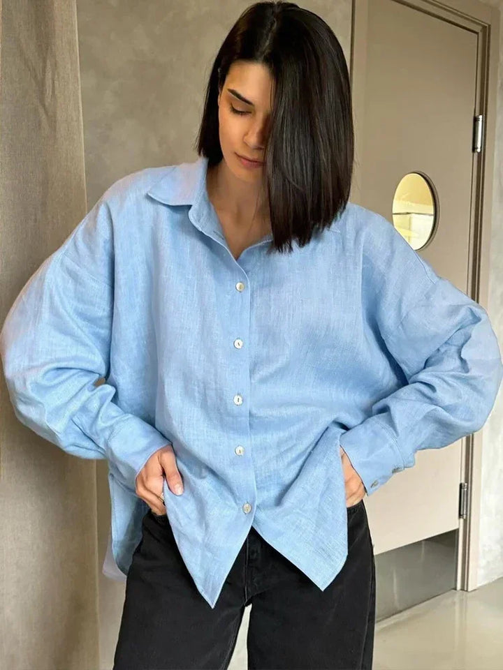 Jazmara – Blusa Oversize in Lino Elegante