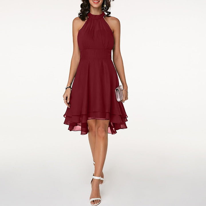 Verleidelijk Halter Midi-jurk met Perfecte Pasvorm