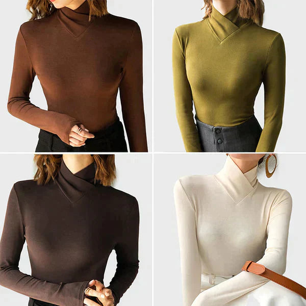 Elegante maglione dolcevita da donna - un'opzione elegante e calda per le giornate invernali