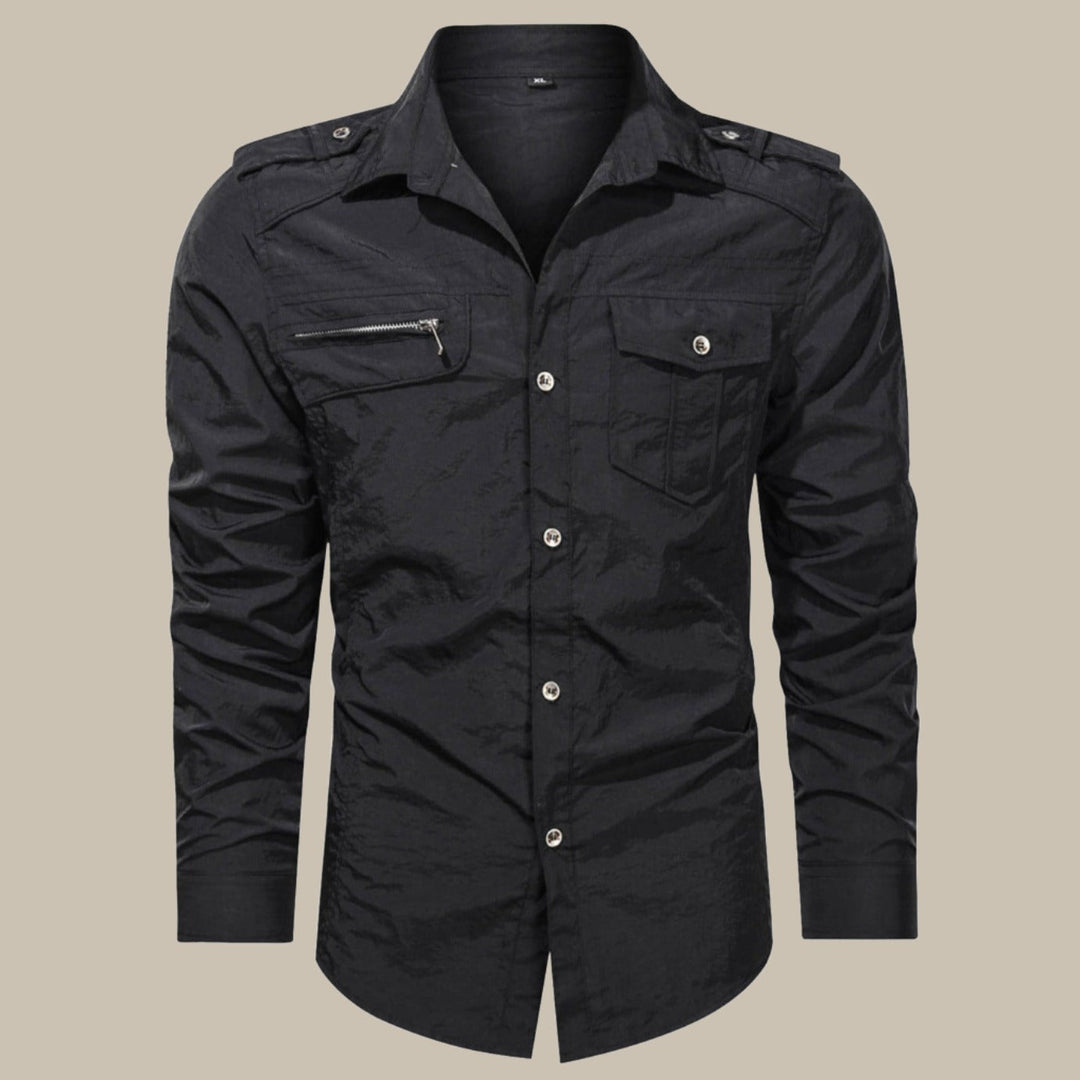 Elegante camicia cargo da uomo con softshell - resistente, robusta e versatile per ogni occasione