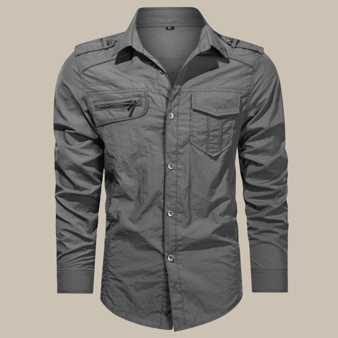 Elegante camicia cargo da uomo con softshell - resistente, robusta e versatile per ogni occasione