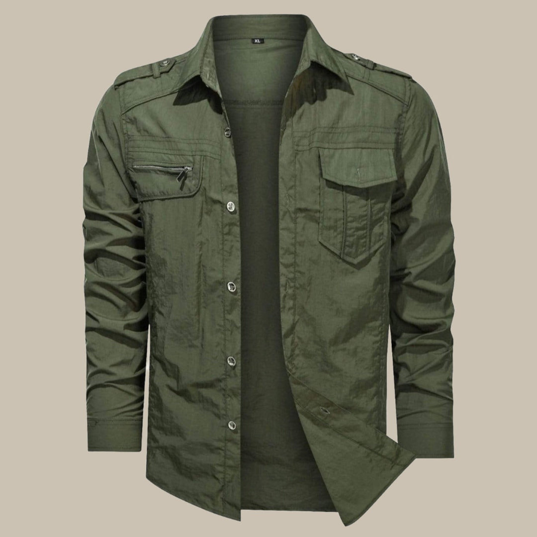 Elegante camicia cargo da uomo con softshell - resistente, robusta e versatile per ogni occasione