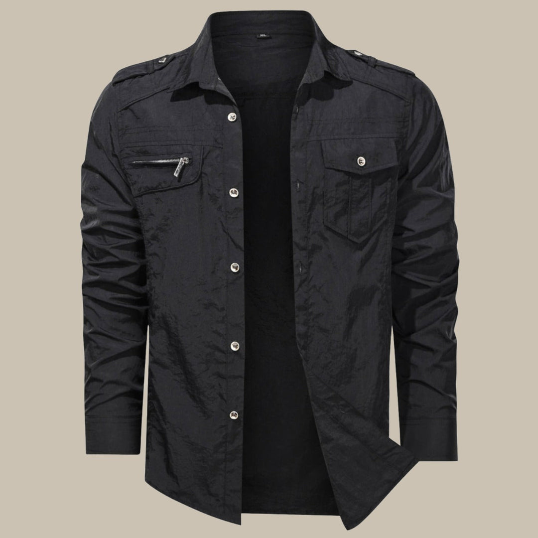 Elegante camicia cargo da uomo con softshell - resistente, robusta e versatile per ogni occasione