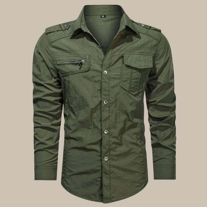 Elegante camicia cargo da uomo con softshell - resistente, robusta e versatile per ogni occasione