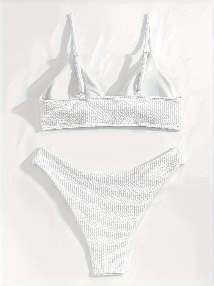 Mariessa | Stilvolles minimalistisches Bikiniset mit Textur und Triangel-Top für den perfekten Strandlook (bikini minimalista con texture e top a triangolo)