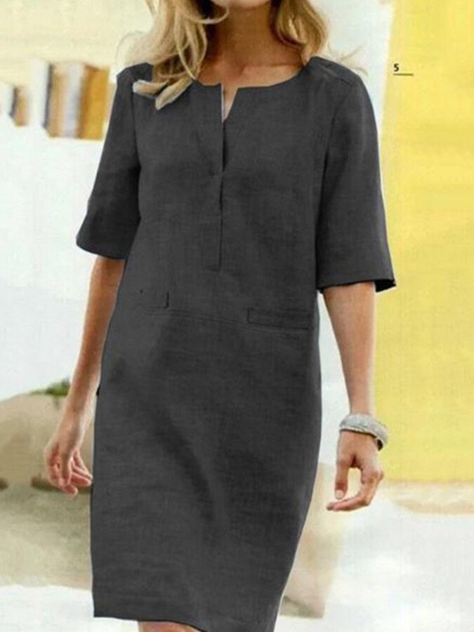 <html><body><p>Anais - Elegante Abito in Cotone e Lino con Raffinati Maniche Corte</p></body></html>