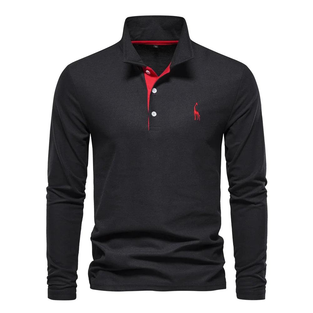 Maglia polo elegante a manica lunga da uomo: una combinazione di stile e comfort