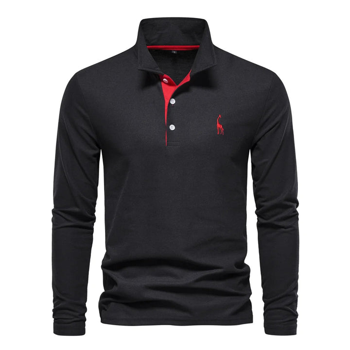 Maglia polo elegante a manica lunga da uomo: una combinazione di stile e comfort