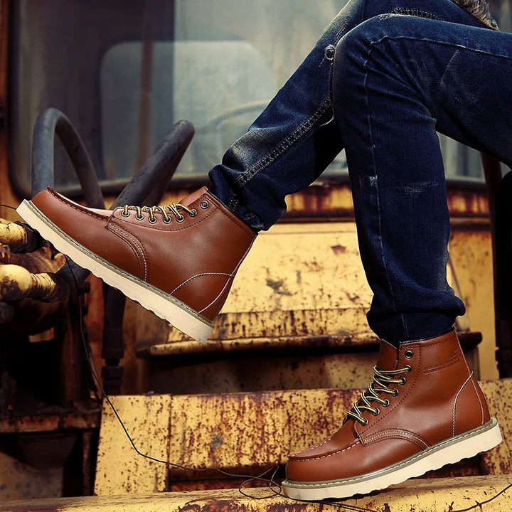 Eleganti stivali invernali retrò da uomo - extra caldi, resistenti e alla moda per le giornate fredde
