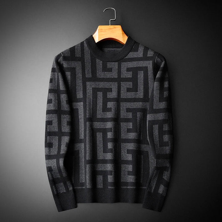 Elegante maglione da uomo in maglia dal design classico e raffinato