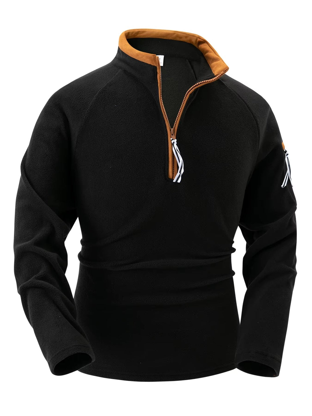 Elegante e caldo maglione da uomo con elegante collo alto e chiusura a cerniera