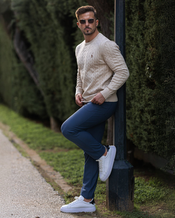 Elegante maglione da uomo in maglia di cotone - eleganza e comfort senza tempo