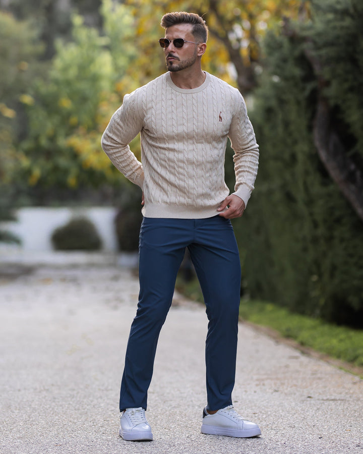 Elegante maglione da uomo in maglia di cotone - eleganza e comfort senza tempo