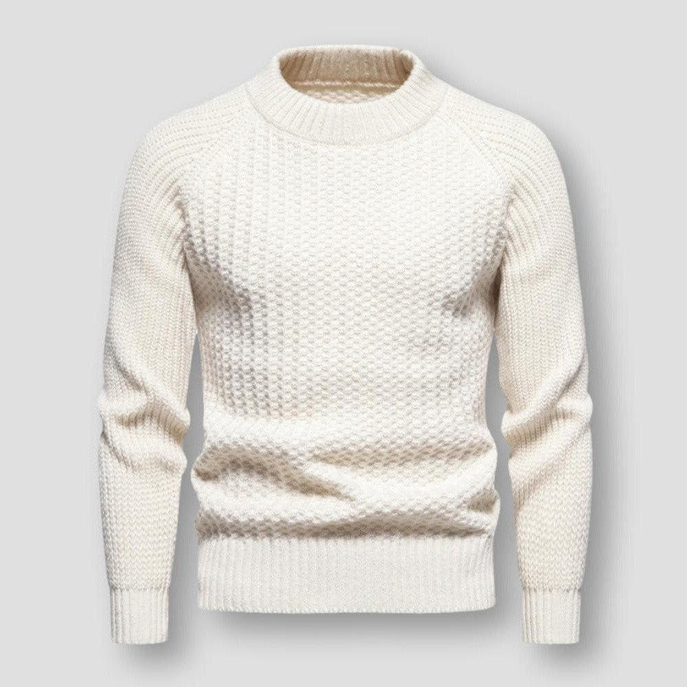 Esclusivo maglione da uomo in maglia waffle per uno stile eccezionale