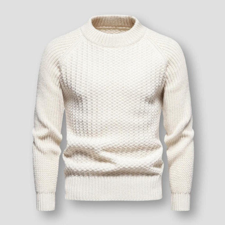 Esclusivo maglione da uomo in maglia waffle per uno stile eccezionale