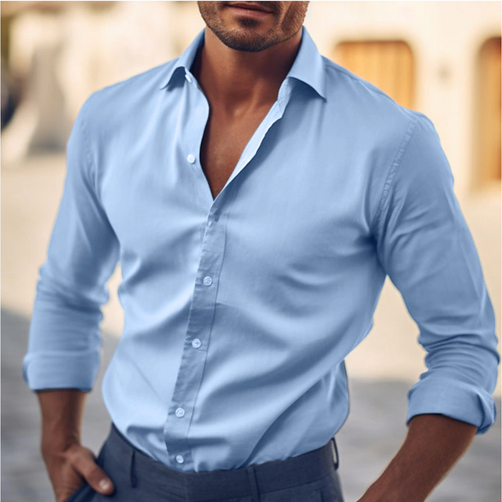 Elegante camicia da uomo dal taglio classico e senza tempo