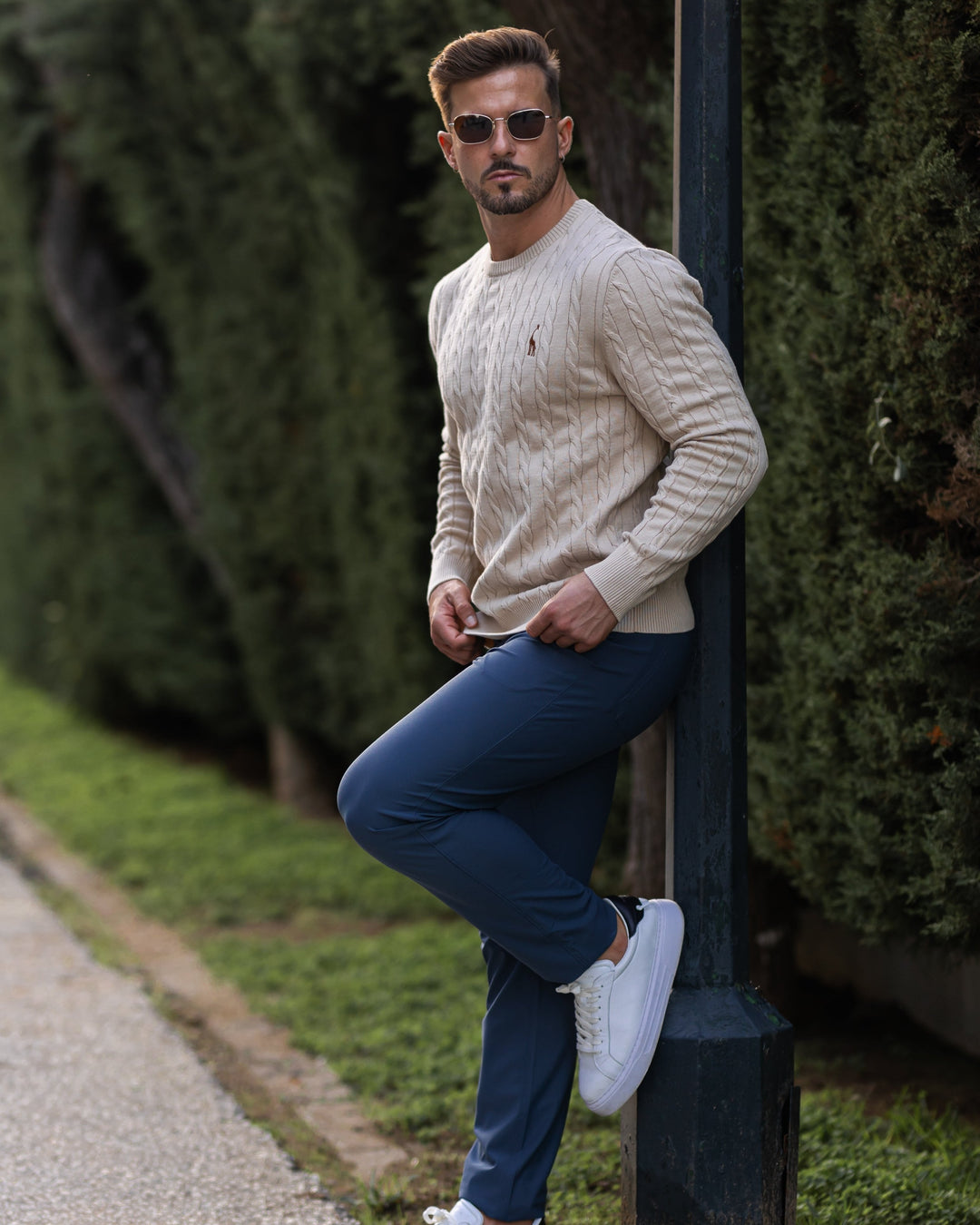 Elegante maglione da uomo in maglia di cotone - eleganza e comfort senza tempo