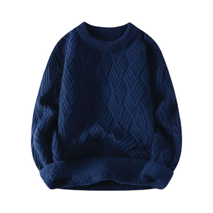 Elegante maglione da uomo in twill di lana - eleganza e comfort per tutti i giorni