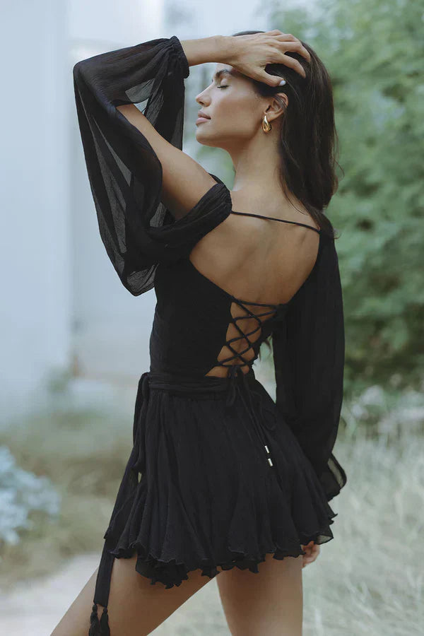 Elegante abito estivo Alessandra™ con spalline eleganti