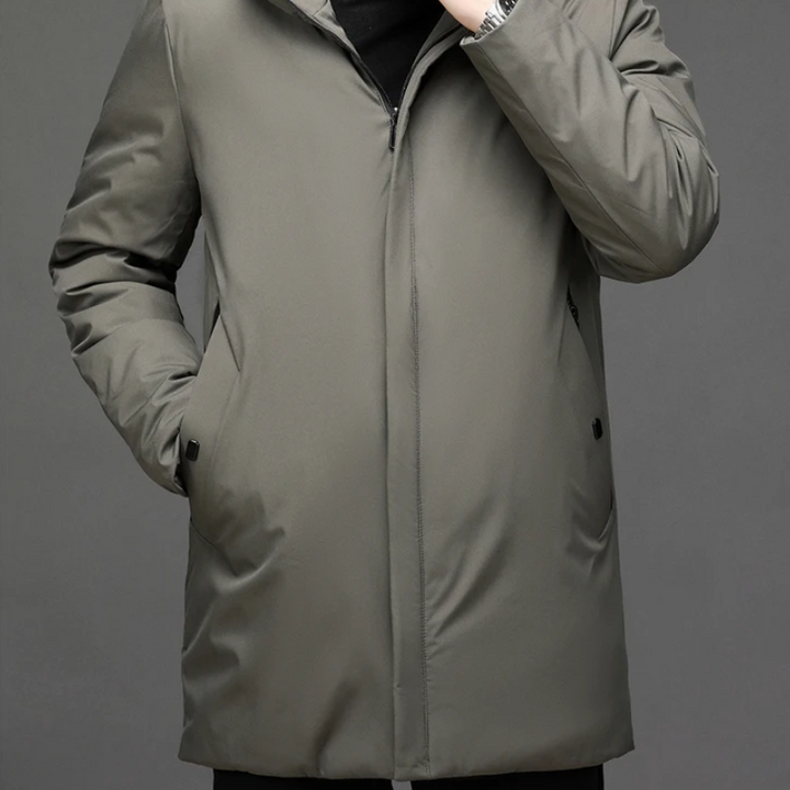 Giacca invernale calda da uomo con cappuccio e zip - ideale per il freddo estremo, offre protezione e stile