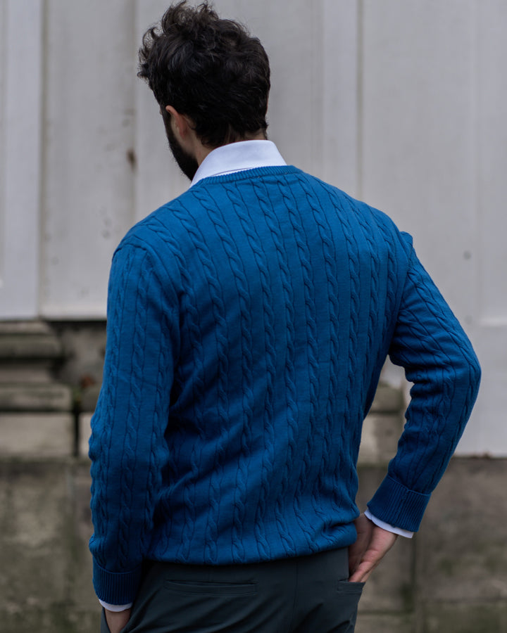 Elegante maglione da uomo in maglia di cotone - eleganza e comfort senza tempo